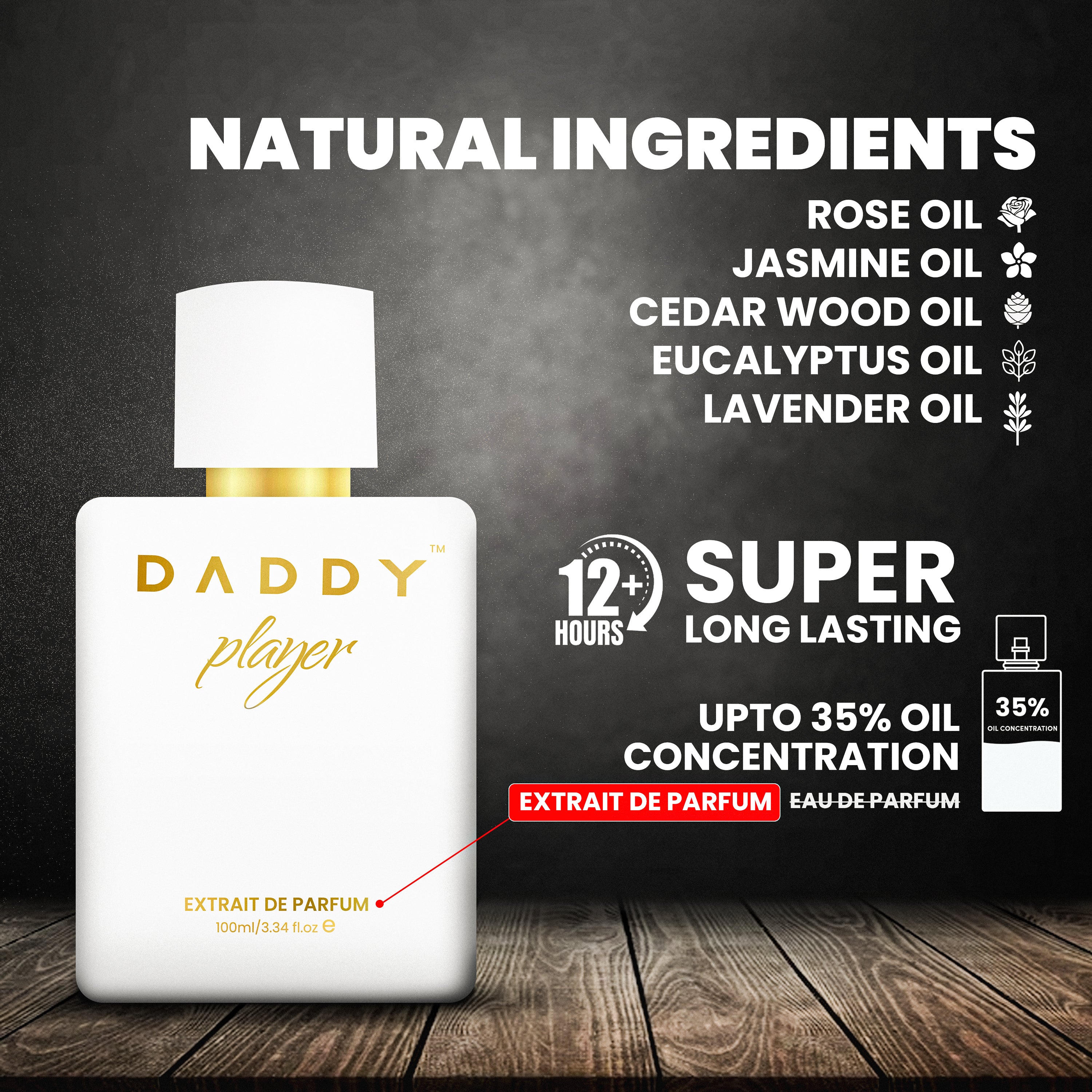 Daddy King Combo - Daddy Original (100ml)+ New Daddy Player (100ml) Extrait De Parfum For Men