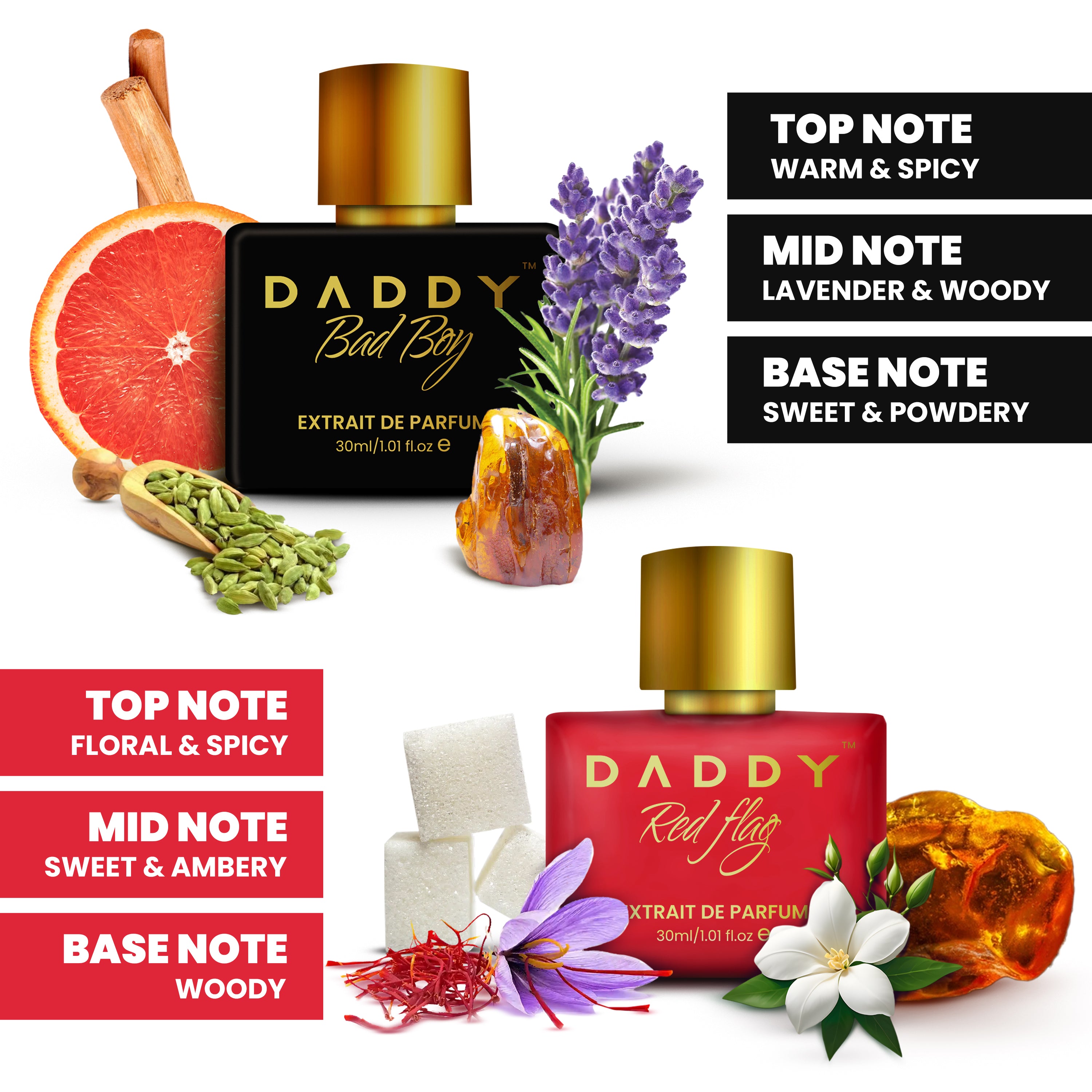 Daddy Power Combo - Daddy Red Flag (30ml)+ Daddy Bad Boy (30ml) Extrait De Parfum