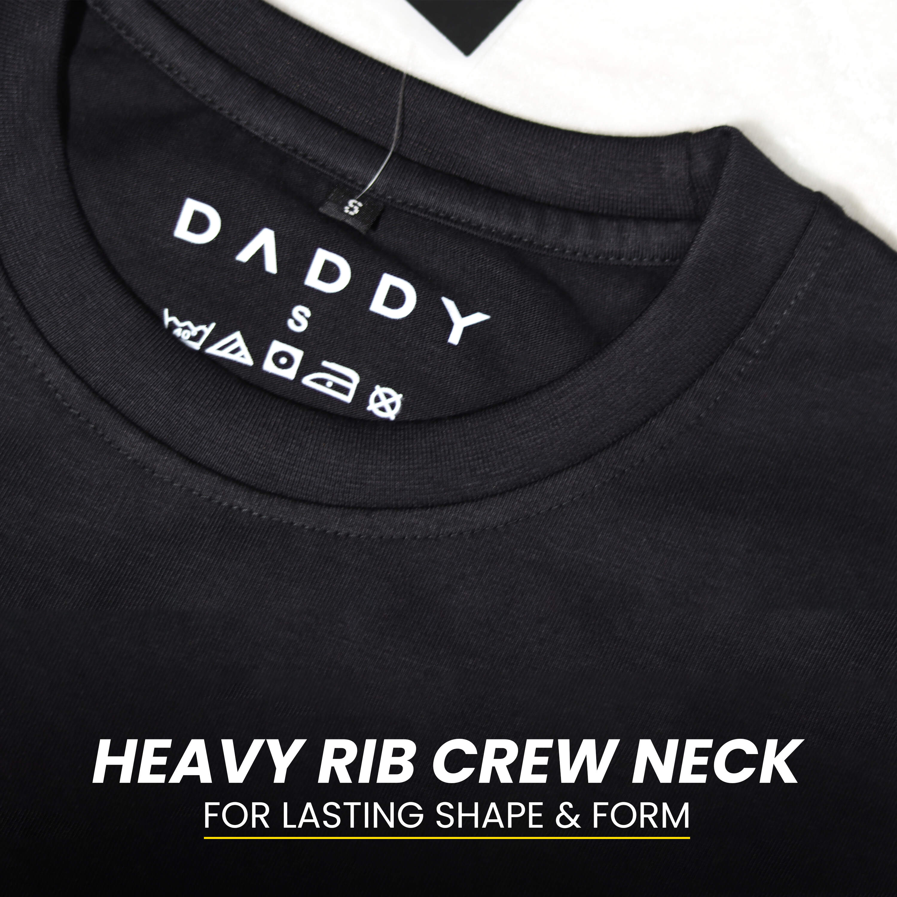 Daddy Oversized Black Cotton Tshirt For Men