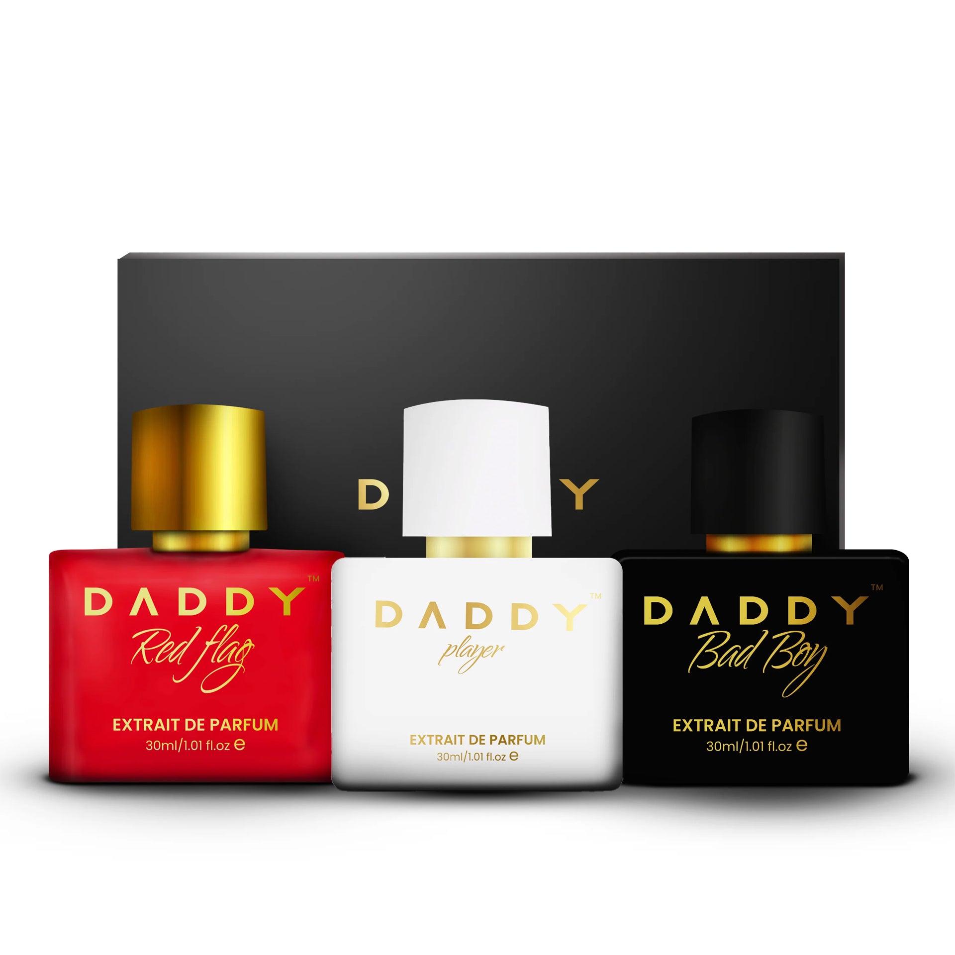 DΛDDY Signature Trio - Daddy Red Flag (30ml)+ Daddy Bad Boy (30ml)+ New Daddy Player (30ml) Extrait De Parfum