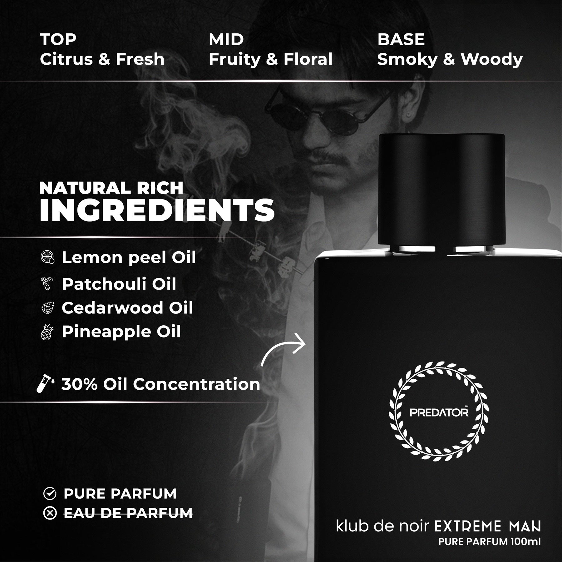 Predator Klub De Noir Extreme Man Pure Parfum 100ml