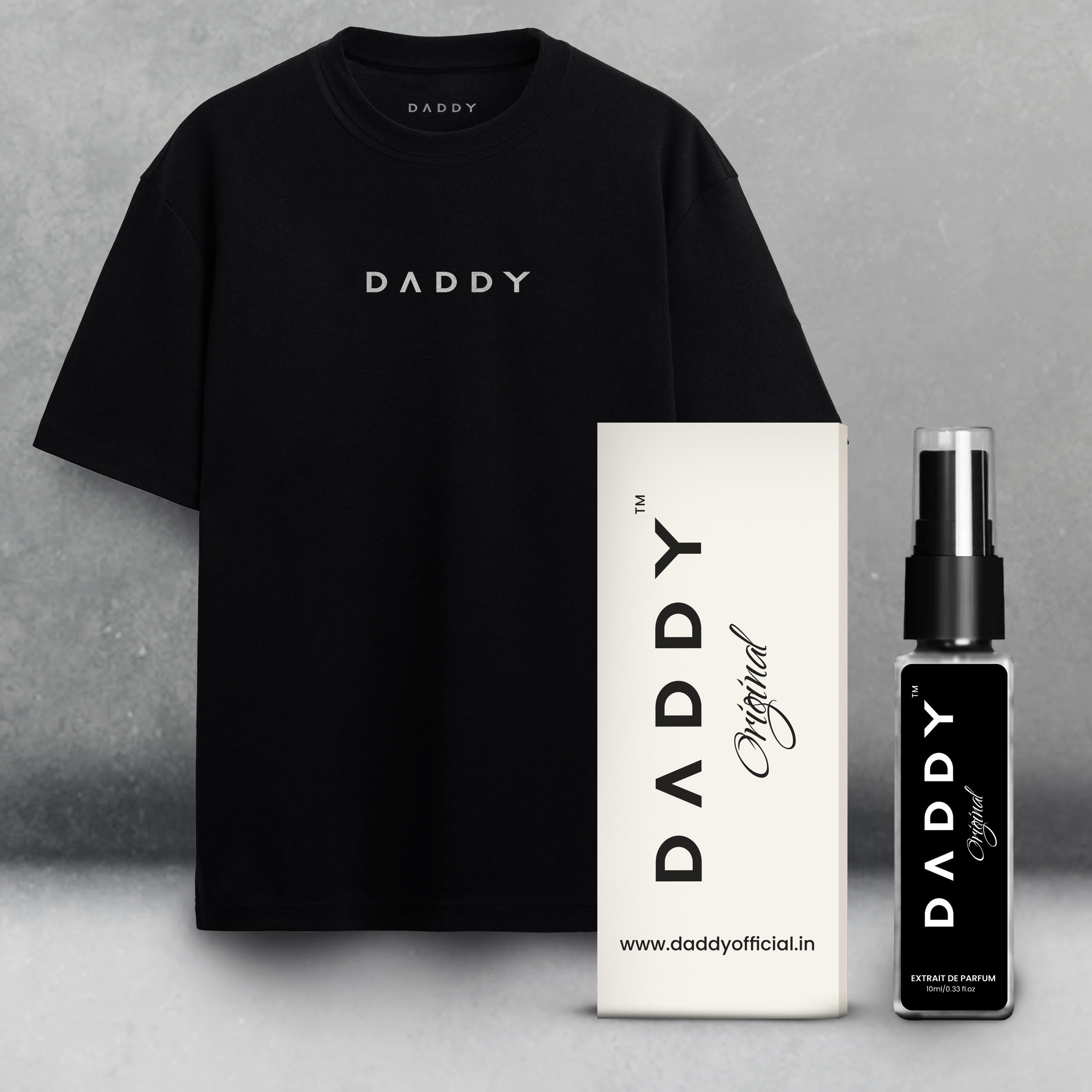 Daddy Original (Extrait De Parfum) For Men + Daddy Oversized Black Cotton Tshirt