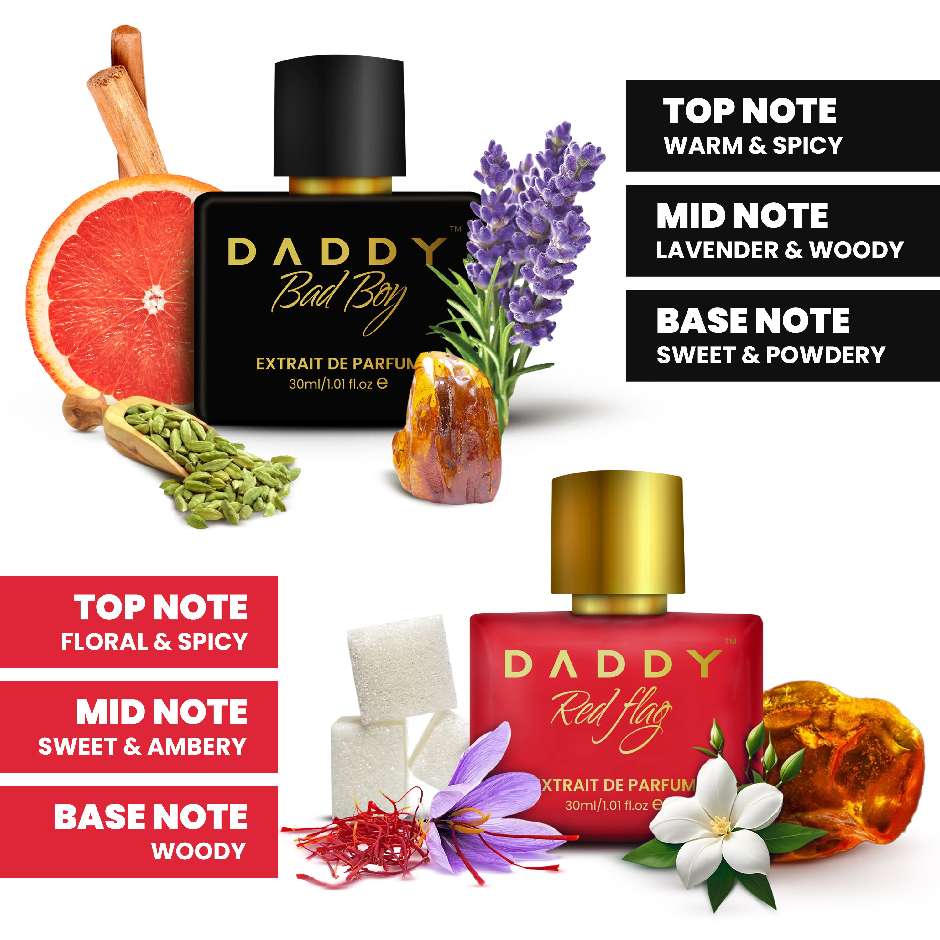 Daddy Power Combo - Daddy Red Flag (30ml)+ Daddy Bad Boy (30ml) Extrait De Parfum