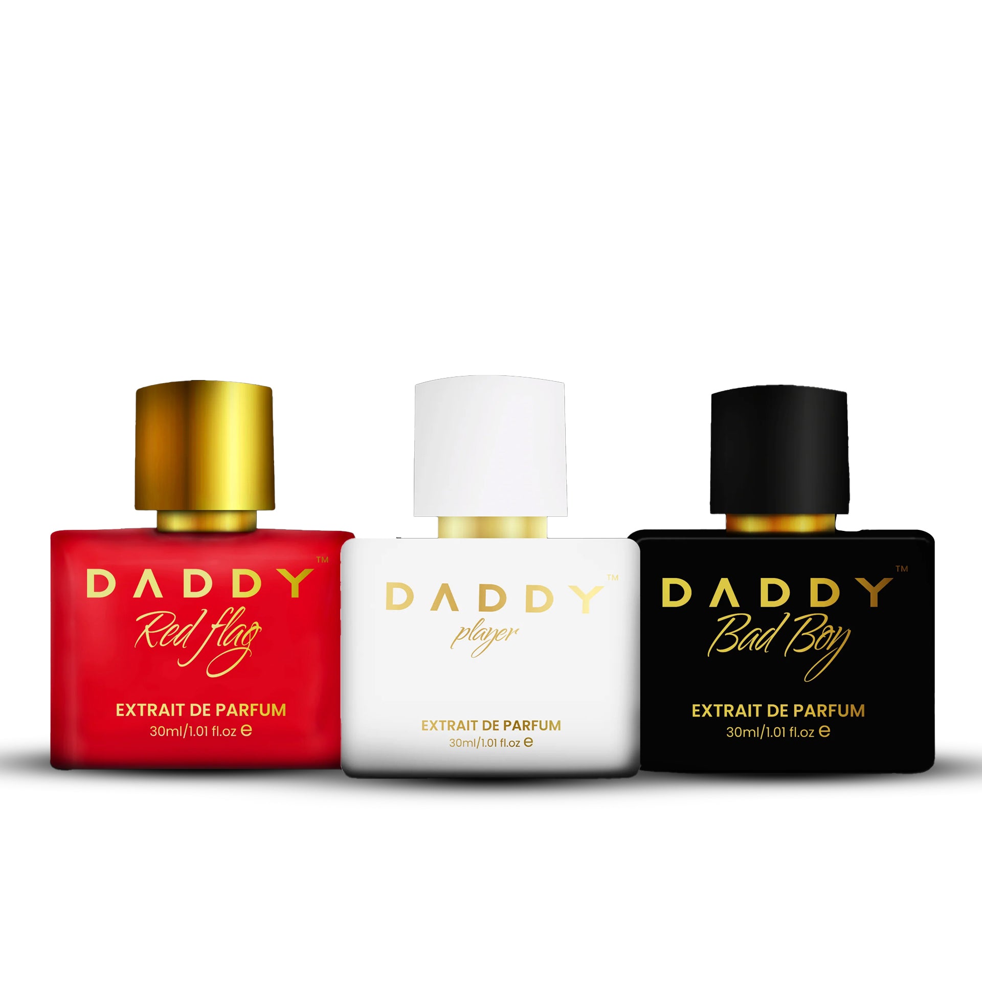DΛDDY Signature Trio - Daddy Red Flag (30ml)+ Daddy Bad Boy (30ml)+ New Daddy Player (30ml) Extrait De Parfum