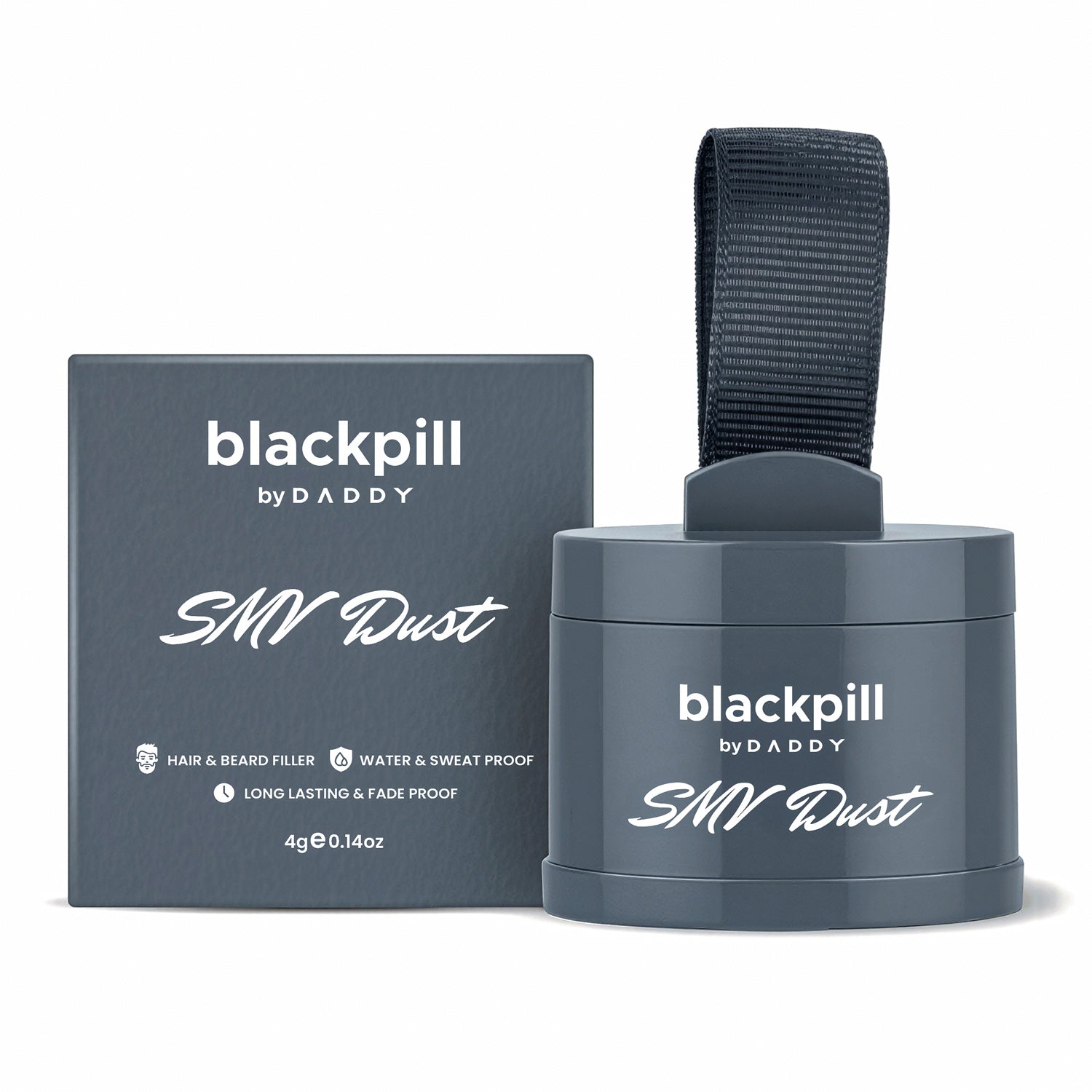 Daddy Blackpill SMV Dust for Men - Instant Hair & Beard Density Powder | Natural Black Finish | Long-Lasting & Fade Proof