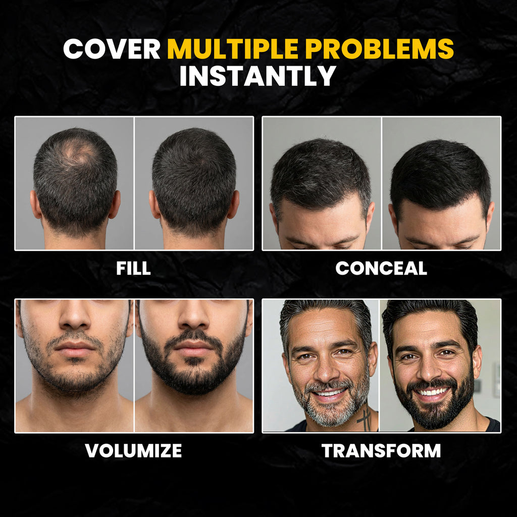 Daddy Blackpill SMV Dust for Men - Instant Hair & Beard Density Powder | Natural Black Finish | Long-Lasting & Fade Proof