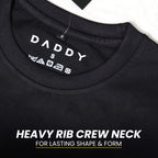 Daddy Oversized Black Cotton Tshirt For Men